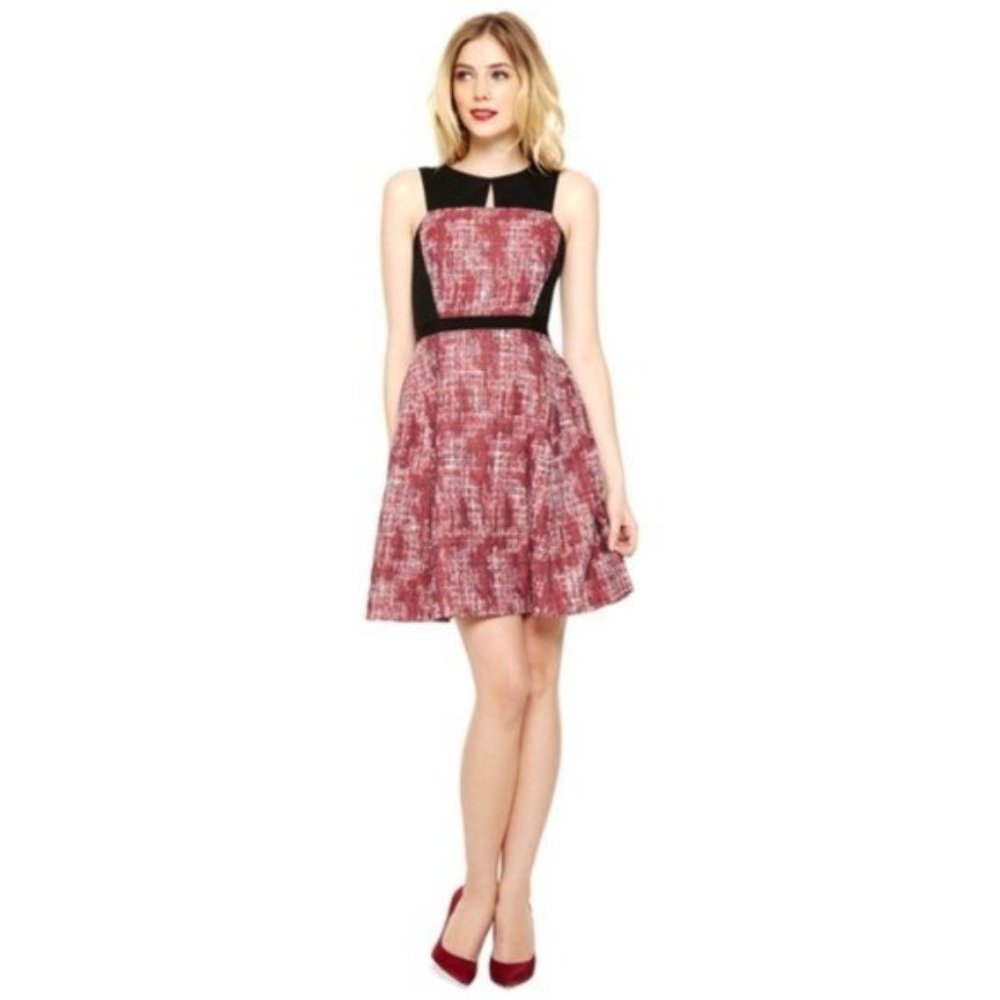 Peter Som Contrast Tweed Dress